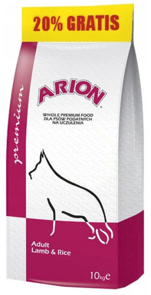 ARION Premium Adult Lamb and Rice 10kg + 2kg GRATIS
