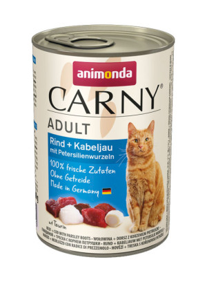 ANIMONDA Carny Adult - Wołowina, dorsz i korzeń pietruszki 400g 6x 400g