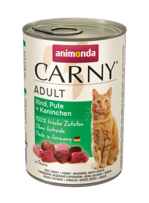 ANIMONDA Carny Adult - Wołowina, Indyk i królik 6x 400g
