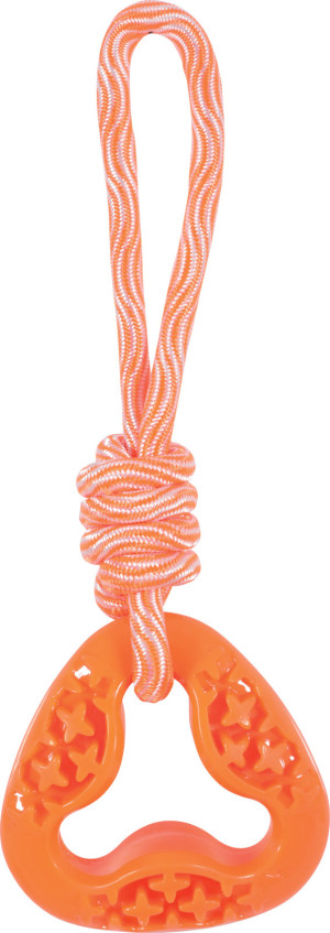 ZOLUX Zabawka TPR SAMBA trójkątna ze sznurem 26 cm - pomarańczowy