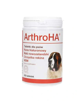 DOLFOS Arthro Ha - Preparat chondroprotekcyjny - wspomaga leczenie schorzeń stawów u psów 800g tabletek (wiaderko)