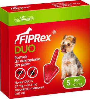 FIPREX DUO Krople S (2 - 10 kg) (1 pipeta x  0,67 ml)