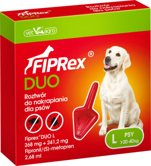 FIPREX DUO Krople L (20 - 40 kg) (1 pipeta x 2,68 ml)