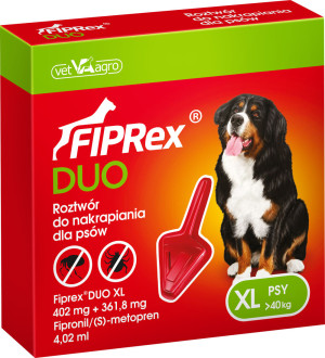 FIPREX DUO Krople XL (powyżej 40 kg) (1 pipeta x 4,02 ml)