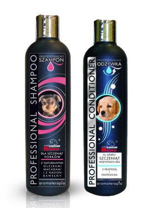 Zestaw dla szczeniąt rasy Yorkshire terrier: Szampon i Odżywka SUPER BENO PROFESSIONAL