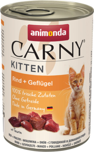 ANIMONDA Carny Kitten - Wołowina i drób 400g 6x 400g