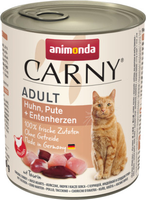 ANIMONDA Carny Adult - kurczak indyk kacze serca 800g 6x 800g
