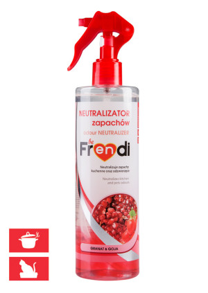 BE FRENDI Spray Neutralizator Zapachów Kuchennych i Odzwierzęcych - Granat 400 ml