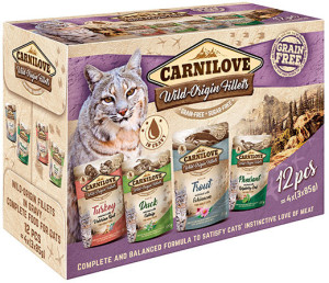 CARNILOVE CAT Wild Origin Fillets Pouch Multipack saszetki (12x 85g)