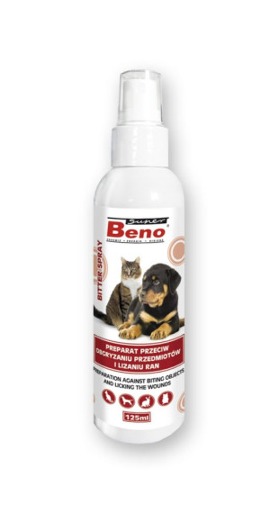SUPER BENEK Bitter - Spray Przeciw obgryzaniu przedmiotów i lizaniu ran 125ml