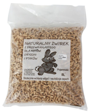NATURAL Żwirek naturalny z drzewa iglastego 5L