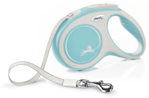 FLEXI Smycz automatyczna New Comfort M taśma 5 m do 25kg - Jasnoniebieska