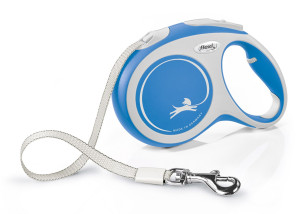 FLEXI Smycz automatyczna New Comfort L taśma 5 m do 60kg - Niebieska