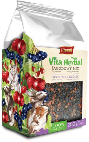 VITAPOL Vita Herbal dla gryzoni i królika - jagodowy mix 200g