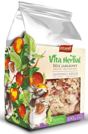 VITAPOL Vita Herbal dla gryzoni i królika - mix jabłkowy 100g