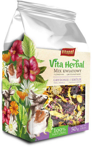 VITAPOL Vita Herbal dla gryzoni i królika - mix kwiatowy 50g