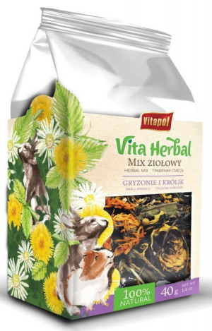 VITAPOL Vita Herbal dla gryzoni i królika - mix ziołowy 40g