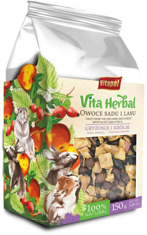 VITAPOL Vita Herbal dla gryzoni i królika - owoce z sadu i lasu 150g