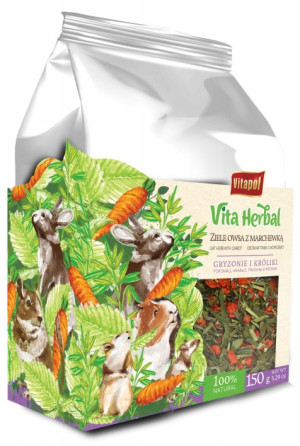 VITAPOL Vita Herbal dla gryzoni i królika - ziele owsa z marchewką 150g