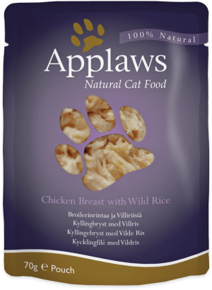 APPLAWS Cat Kurczak i dziki ryż w rosole 70g