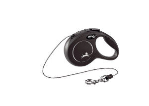 FLEXI Smycz automatyczna New Classic Linka XS (3m) do 8kg - Czarna
