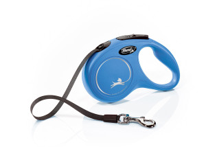 FLEXI Smycz automatyczna New Classic Taśma S (5m) do 15kg - Niebieska