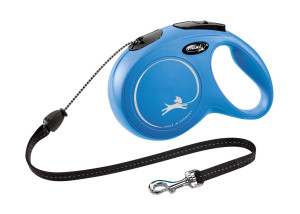 FLEXI Smycz automatyczna New Classic Linka M (5m) do 20kg - Niebieska