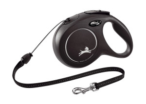 FLEXI Smycz automatyczna New Classic Linka S (8m) do 12kg - Czarna
