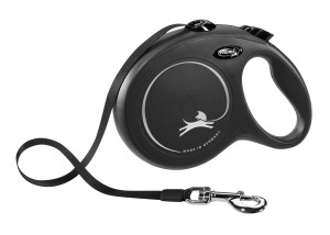 FLEXI Smycz automatyczna New Classic Taśma L (8m) do 50kg - Czarna