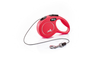FLEXI Smycz automatyczna New Classic Linka XS (3m) do 8kg - Czerwona