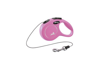 FLEXI Smycz automatyczna New Classic Linka XS (3m) do 8kg - Różowa