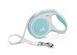 FLEXI Smycz automatyczna New Comfort XS taśma 3 m do 12kg - Jasnoniebieska