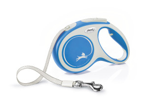 FLEXI Smycz automatyczna New Comfort XS taśma 3 m do 12kg - Niebieska