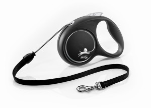FLEXI Smycz automatyczna Black Design S linka 5 m do 12kg - Czarna