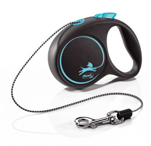 FLEXI Smycz automatyczna Black Design XS linka 3 m do 8kg - Niebieska