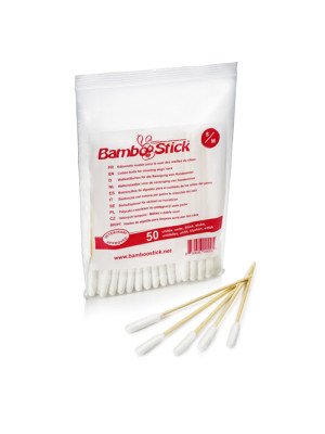 PORTICA BambooStick S/M - patyczek z wacikiem do pielęgnacji uszu 50 szt.