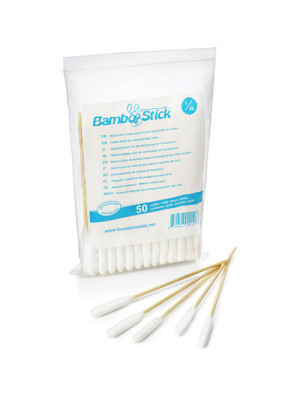 PORTICA BambooStick L/XL - patyczek z wacikiem do pielęgnacji uszu 50 szt.