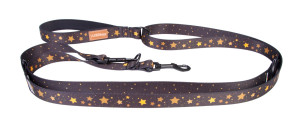 LAUREN DESIGN Color Smycz przepinana - stars 2,5cm x 145cm - 240cm