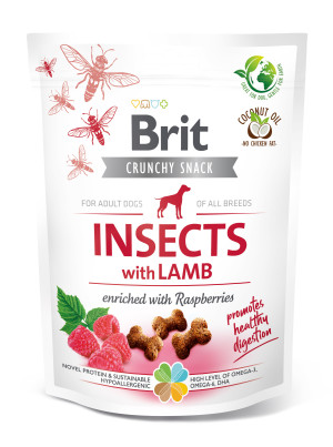 BRIT CARE DOG CRUNCHY SNACK Insects with Lamb 200g