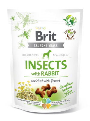 BRIT CARE DOG CRUNCHY SNACK Insects with Rabbit 200g