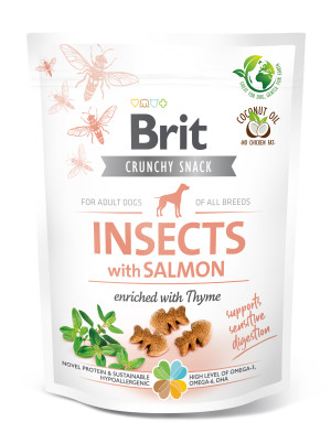 BRIT CARE DOG CRUNCHY SNACK Insects with Salmon 200g