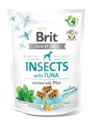 BRIT CARE DOG CRUNCHY SNACK Insects with Tuna 200g