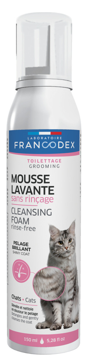 FRANCODEX Pianka myjąca bez spłukiwania, dla kotów 150ml