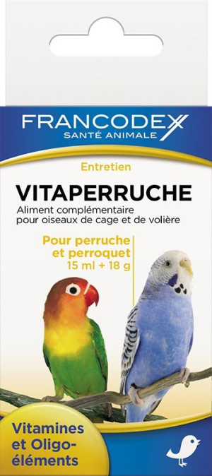 FRANCODEX Witaminy dla papug 15ml + 18g