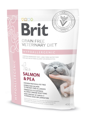 BRIT Grain Free Veterinary Diets Cat Hypoallergenic 400g