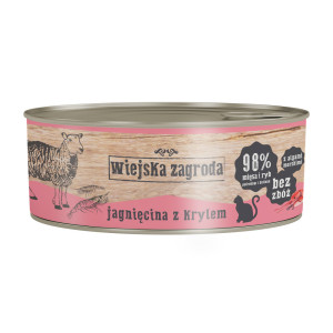 WIEJSKA ZAGRODA dla kota - Jagnięcina z krylem (puszka) 200g