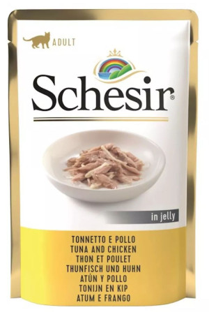 SCHESIR CAT Tuna fillet with chicken in jelly 85g (saszetka)