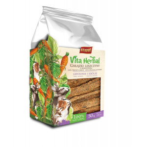 VITAPOL Vita Herbal dla gryzoni i królika - gałązki leszczyny z marchewką 50g