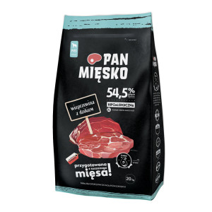 PAN MIĘSKO Wieprzowina z dzikiem - rozmiar chrupek: XL (bardzo duże) 20 kg