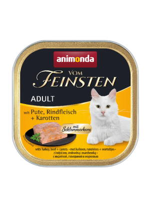 ANIMONDA Cat Vom Feinsten Adult - Z Indykiem, wołowiną i marchewką 100g